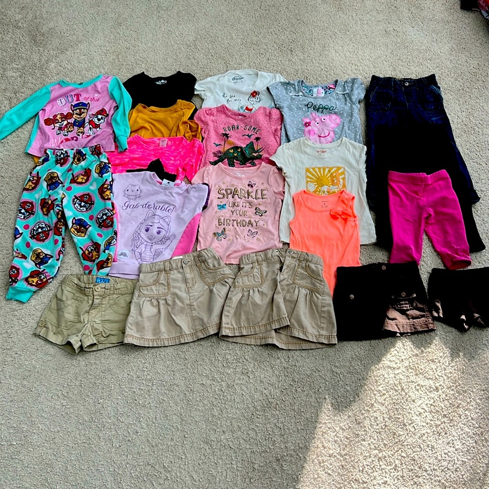 Lot of 20 pieces 5T Clothes Gabby Peppa Paw Patrol